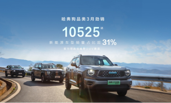 全能实力，销量斐然 哈弗大狗品类3月劲销10525辆